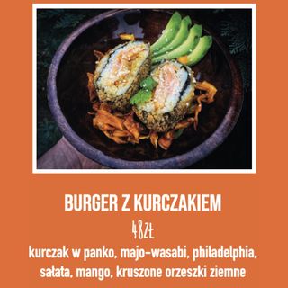 Sushi burger z kurczakiem