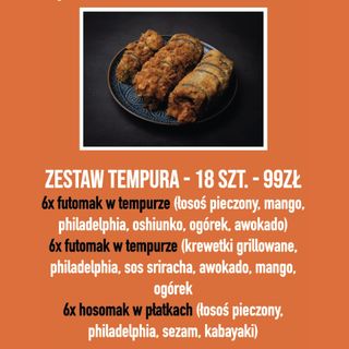 Zestaw tempura (18szt)
