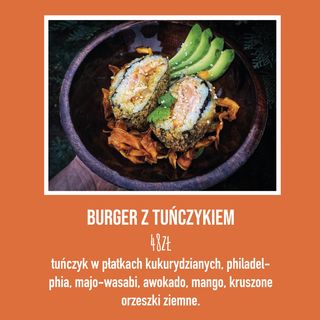 Burger z tuńczykiem w płatkach kukurydzianych
