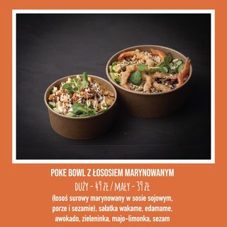 Poke bowl łosoś marynowany - duży