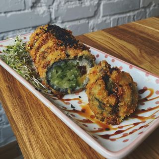 Chrupka z łososiem pieczonym