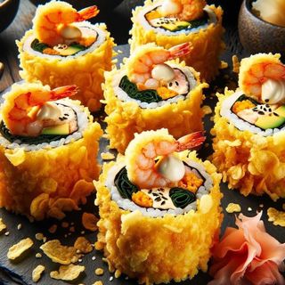 Hosomak w panierce z łososiem pieczonym