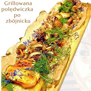 Grillowana polędwiczka wieprzowa po zbojnicku z oscypkiem