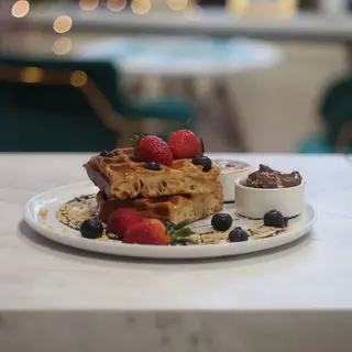 Gofr nutelka - owoce