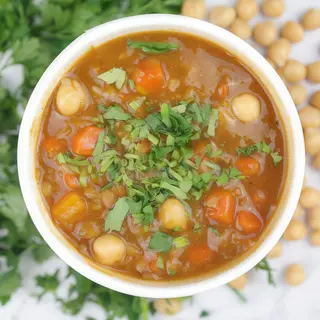 Harira - Moroccan soup with chickpeas