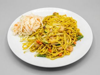 Makaron chiński z krewetkami 