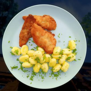 Stripsy z gnocchi (porcja dziecięca)