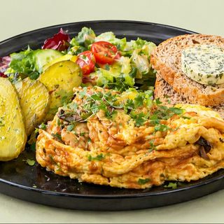 Omlet pulled pork