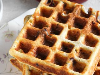 Gofr z cukrem pudrem