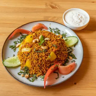Krewetki Biryani