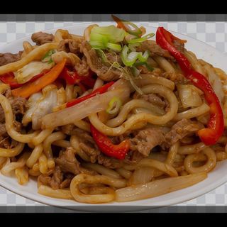 Makaron Udon z mixem mięs