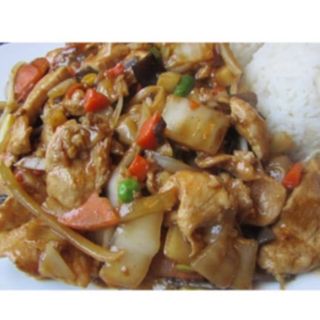 Wieprzowina z warzywami na ostro