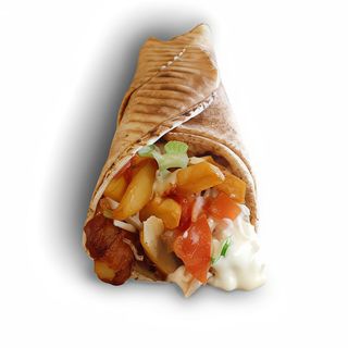 Pita z Frytkami i Surówką Duża