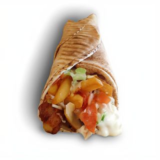 Pita z Frytkami i Surówką XL