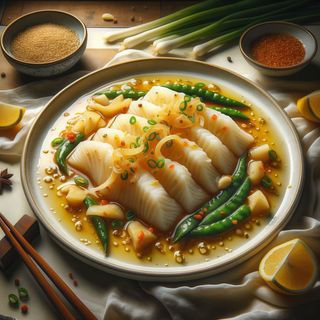 Mintaj w sosie imbirowym