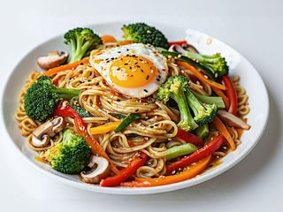 Makaron smażony z warzywami