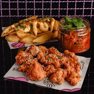 Zestaw Chicken Popcorn S + Małe Fryty + Kimchi