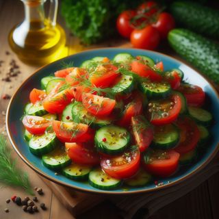 Sałatka z pomidorów i ogórków 