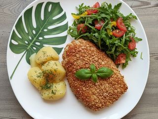 Filet z kurczaka panierowany w płatkach owsianych