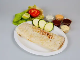 Kebab w picie wegański z frytkami mały