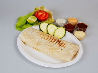 Kebab w picie wegański z frytkami mały