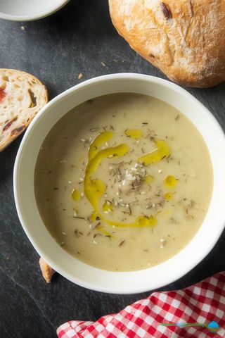 Krem z pieczonego bakłażana 