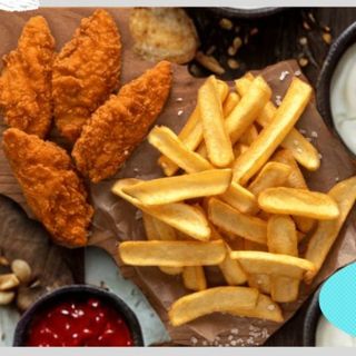 Stripsy z kurczaka+ scoopsy ziemniaczane