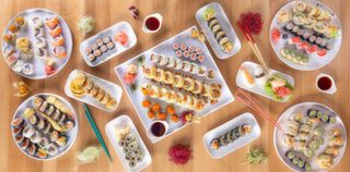 Shimayo nori maki z tuńczykiem I szparagiem 6szt