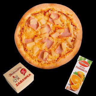 ZESTAW Z PIZZĄ Szynka Ananas