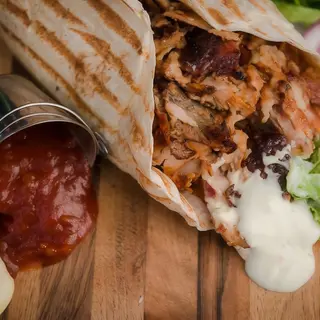 Shawarma beef wrap