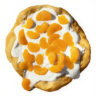 Langos serek waniliowy z mandarynkami