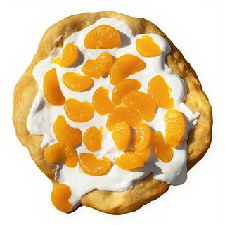 Langos serek waniliowy z mandarynkami