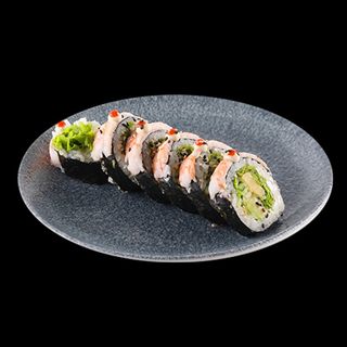 Futomaki krewetki i kremowe awokado w tempurze