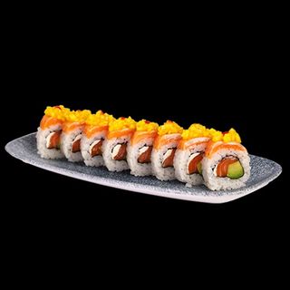 Uramaki z łososiem i mango crush
