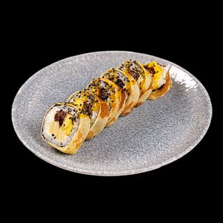 Futomaki słodkie tamago w omlecie z sosem mango