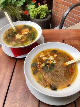 Kawonowy Ramen z krewetkami