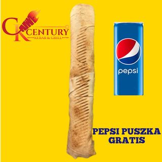Kebab Pita Mega Plus Pepsi puszka 330ml gratis