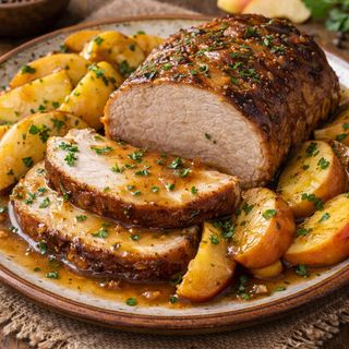 Pieczeń wieprzowa z jabłkami 200g