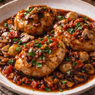 Medalion z kurczaka w sosie myśliwskim 300g