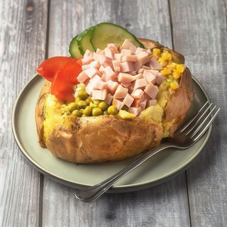 Kumpir z szynką mały