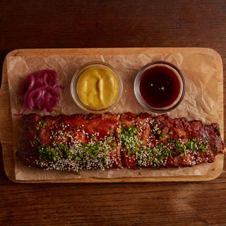 Żeberka w sosie  miodowym 