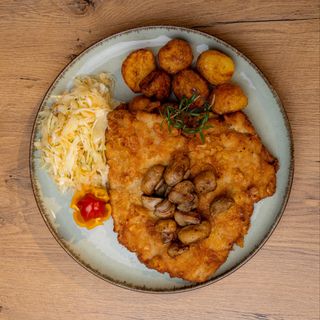 Schabowy szefowej - kotlet z pieczarkami
