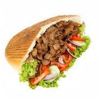 Kebab standardowy w bułce z frytkami