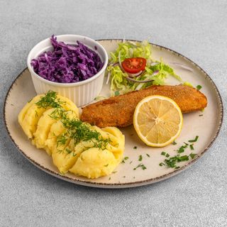 Zestaw 7. Polędwica z dorsza+Ziemniaki+Czerwona kapusta 