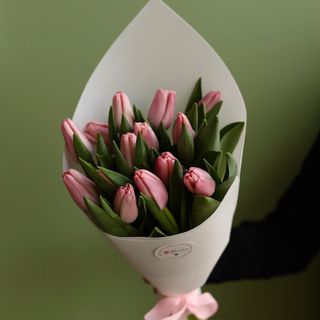 Bukiet 15 różowych tulipanów
