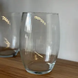 Wazon Szklany Ryflowany