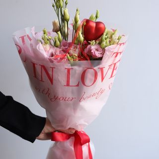 Bukiet z 5 różowych eustom