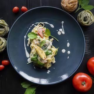 Fettuccine z łososiem