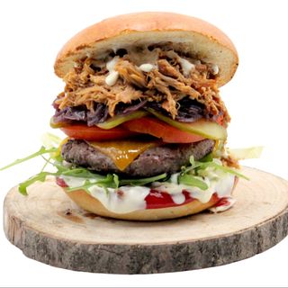 PORK & BEEF MEGA BURGER