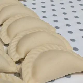 Pierogi z serem i bananem 